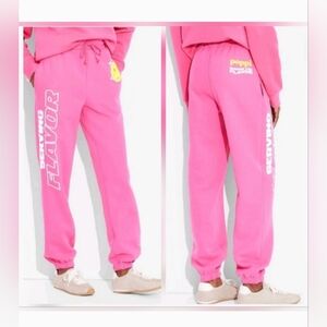 NWT Poppi Pink Graphic Joggers Size Extra Small